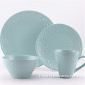 Set da cena in ceramica Stoneware stoviglie dipinte a mano